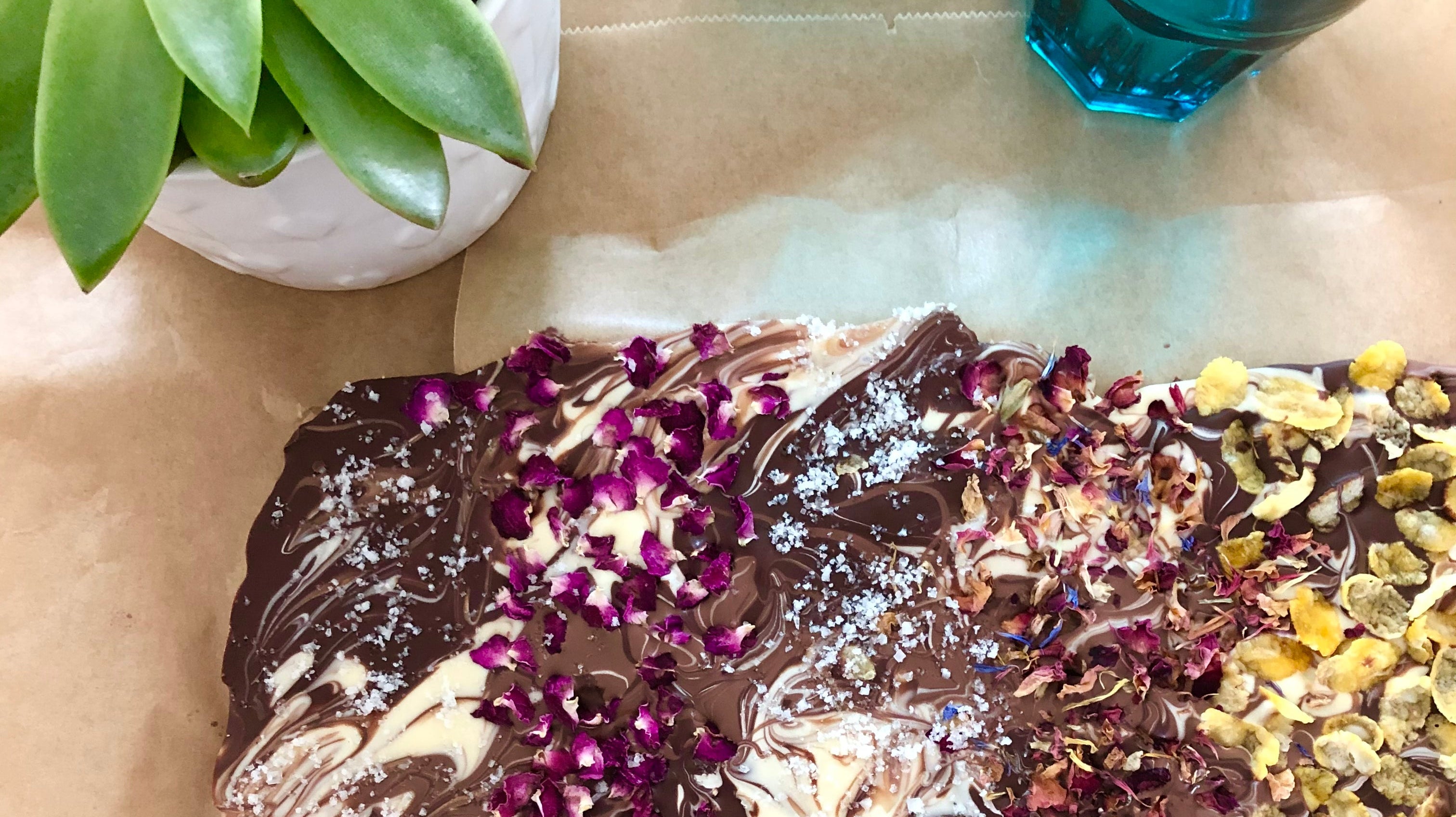 Bruch-Schokolade mit Meersalz