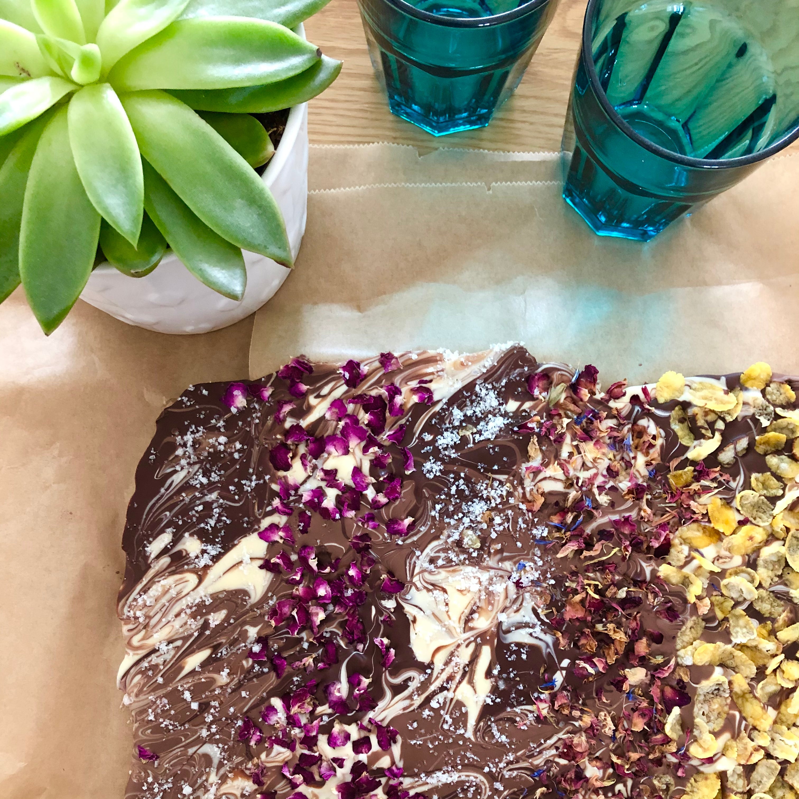 Bruch-Schokolade mit Meersalz