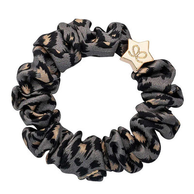 byEloise Seiden Scrunchie Leo grau - Gold Heart Silk Grey Leopard (Kopie)