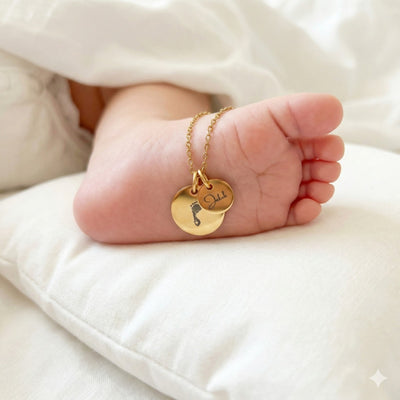 Gravur Kette mit Fußabdruck