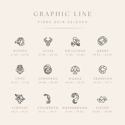 Kette Sternzeichen GRAPHIC - personalisierbar