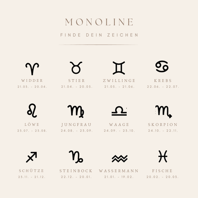 Kette Sternzeichen MONOLINE - personalisierbar