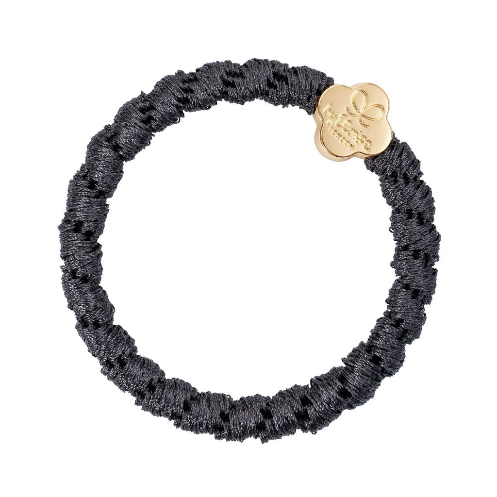 Elastisches byEloise Haargummi dunkelgrau als Armband tragbar